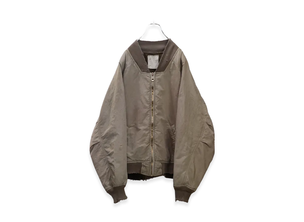 ANCELLM Faded Bomber Jacket "Sand"