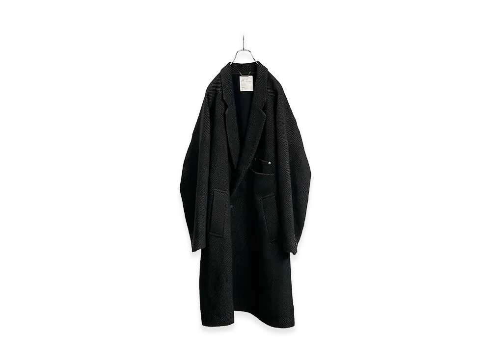 ANCELLM Semi-Double Chester Coat "Brown/Black"