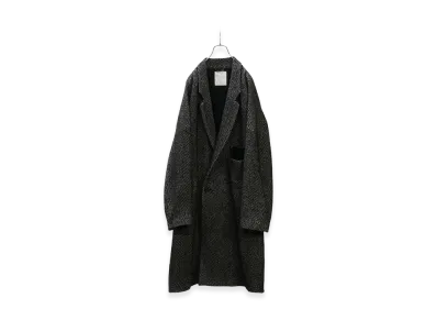ANCELLM Semi-Double Chester Coat "White/Black"