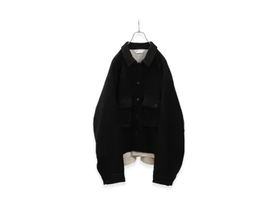 ANCELLM Shrink Wool Layering Jacket "Black"