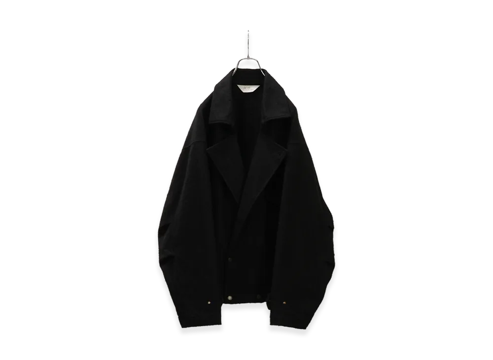 ANCELLM Pilling Wool Double Blouson "Black"