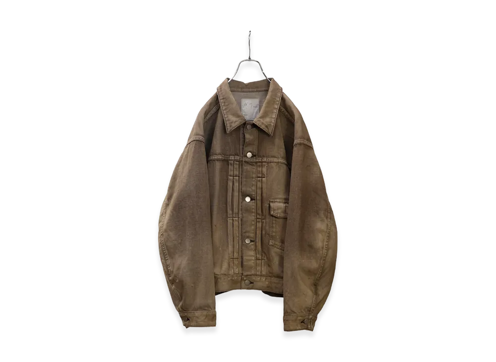 ANCELLM Aging Denim Jacket "Brown"