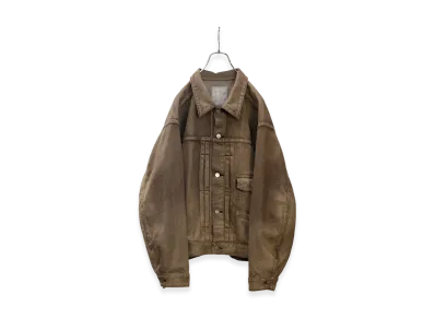 ANCELLM Aging Denim Jacket "Brown"