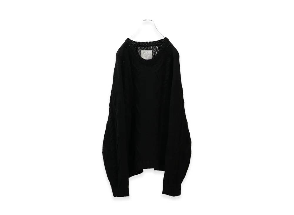 ANCELLM Cable Stich Knit "Black"