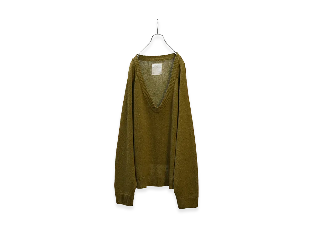 ANCELLM Uv Neck Knit "Lime"