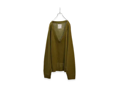 ANCELLM Uv Neck Knit "Lime"