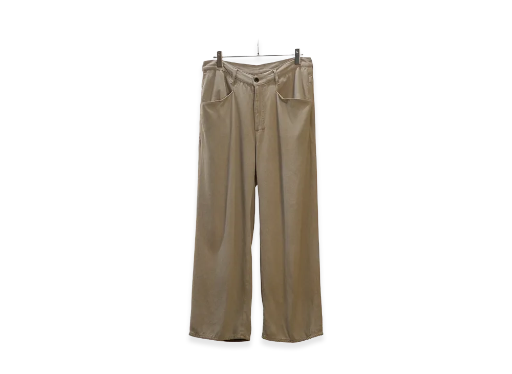 ANCELLM Silk Wide Slacks "Sand"