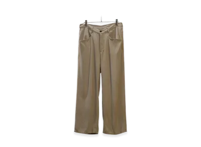 ANCELLM Silk Wide Slacks "Sand"