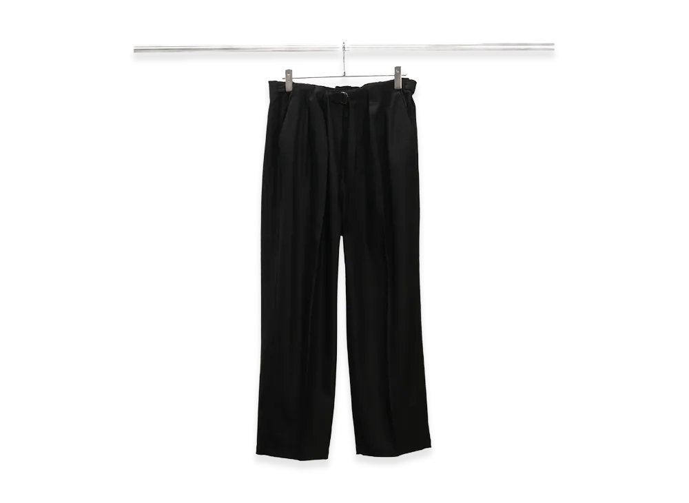 ANCELLM Backsatin Beltless Slacks "Black"