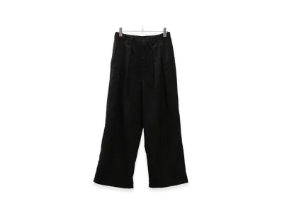 ANCELLM Wool Calmsskin Tuck Easy Slacks "Black"