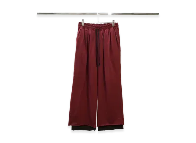 ANCELLM Drape Wide Easy Cut Slacks "Red"