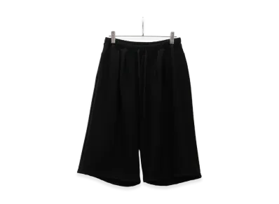 ANCELLM Wool 3/4 Tuck Sweat Shorts "Black"