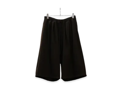ANCELLM Wool 3/4 Tuck Sweat Shorts "Dark Brown"