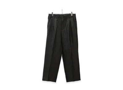 ANCELLM Shrink Wool Wide Slacks "Brown"