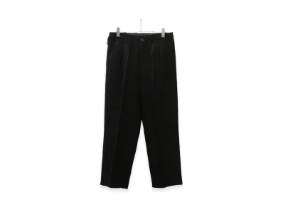 ANCELLM Shrink Wool Wide Slacks "Black"