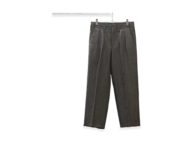 ANCELLM Shrink Wool Wide Slacks "Gray"