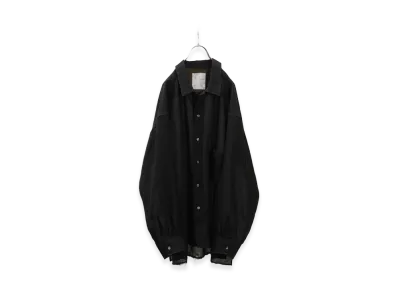 ANCELLM Wool Kersey Shirt "Black"