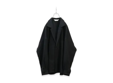 ANCELLM Wash Wool Tailored Shirt "Navy"