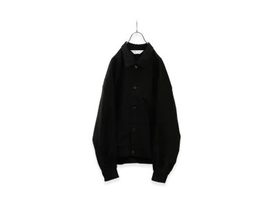 ANCELLM Vegan Suede Work Shirt Blouson "Black"