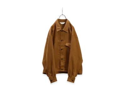 ANCELLM Vegan Suede Work Shirt Blouson "Brown"