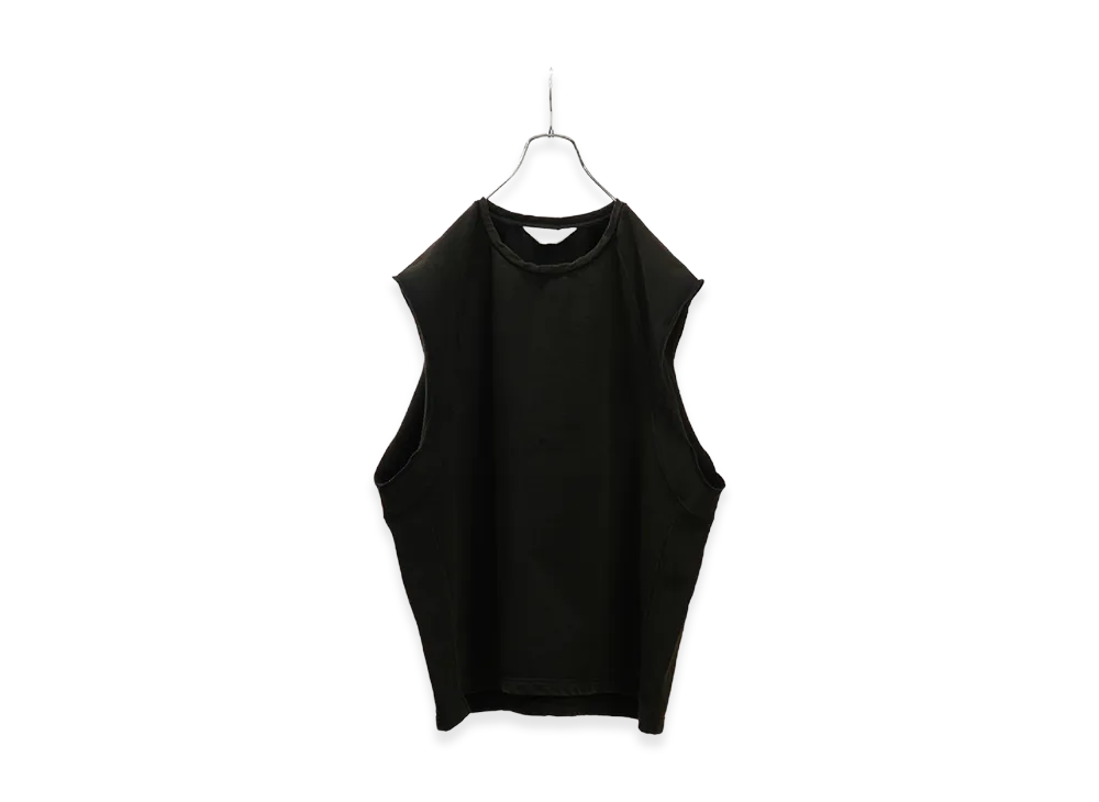 ANCELLM Faded Sleeveless T-Shirt "Black"