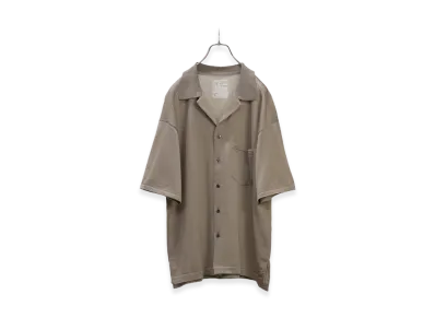 ANCELLM Open Collar Knit S/S Shirt "Gray"