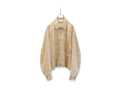 ANCELLM Ombrecheck Short Zipup Shirt "Pink"