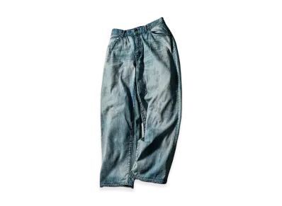 ANCELLM x Barneys New York Damaged Wide Denim Pants "Blue"