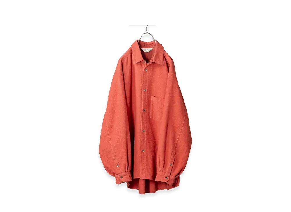 ANCELLM Brushed Cotton Over Shirt "F.Red"