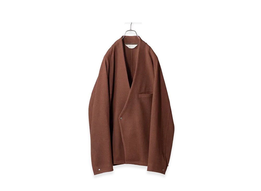 ANCELLM W/CA No Collar Double Jacket "Marron"