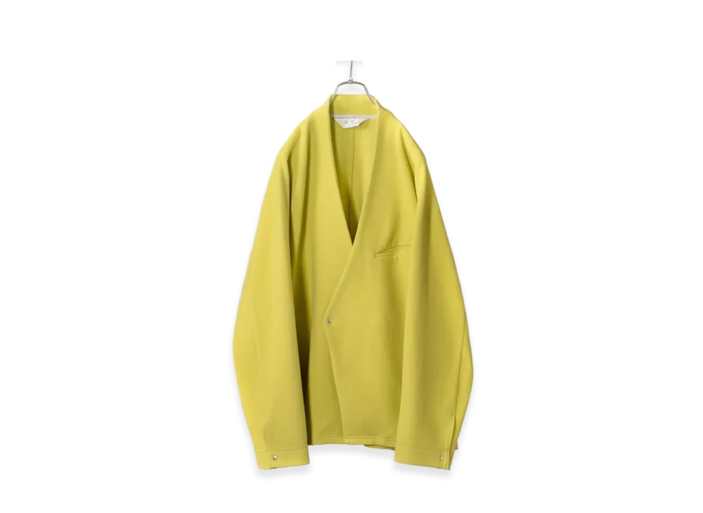 ANCELLM W/CA No Collar Double Jacket "Lime Yellow"