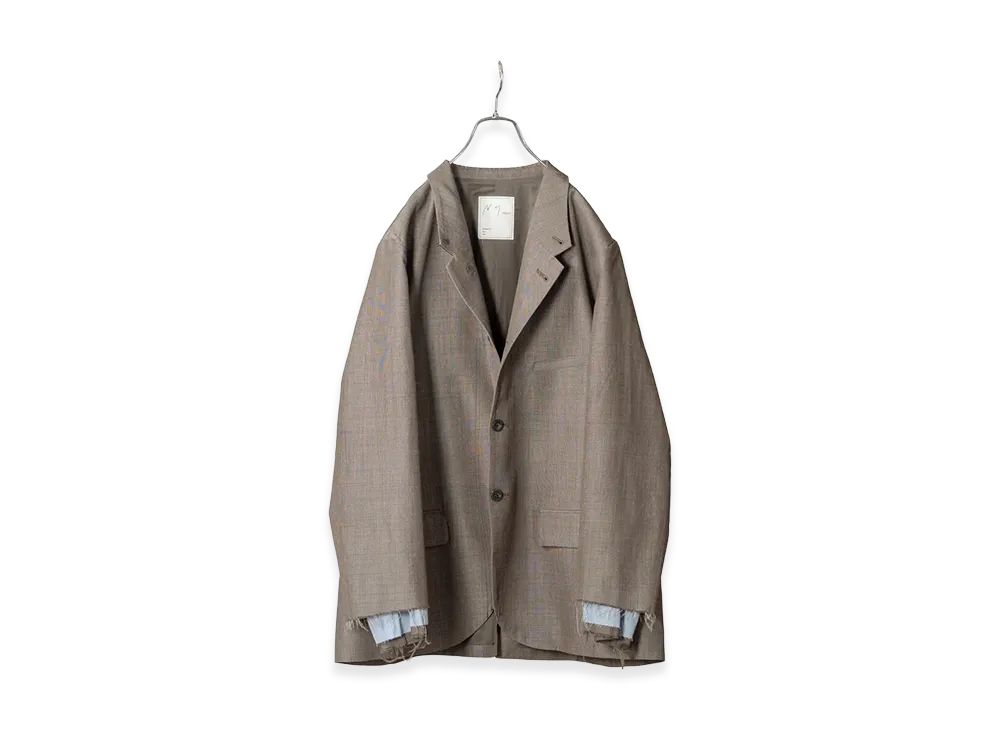 ANCELLM Layered Tailored Jacket "Brown"