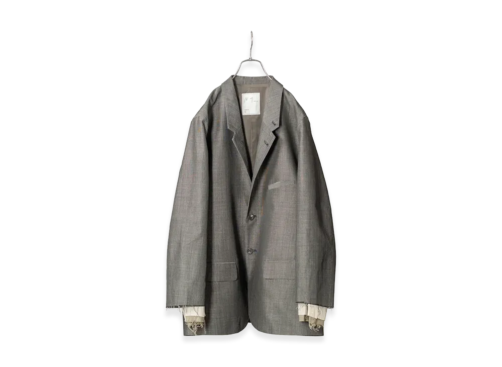 ANCELLM Layered Tailored Jacket "Black"