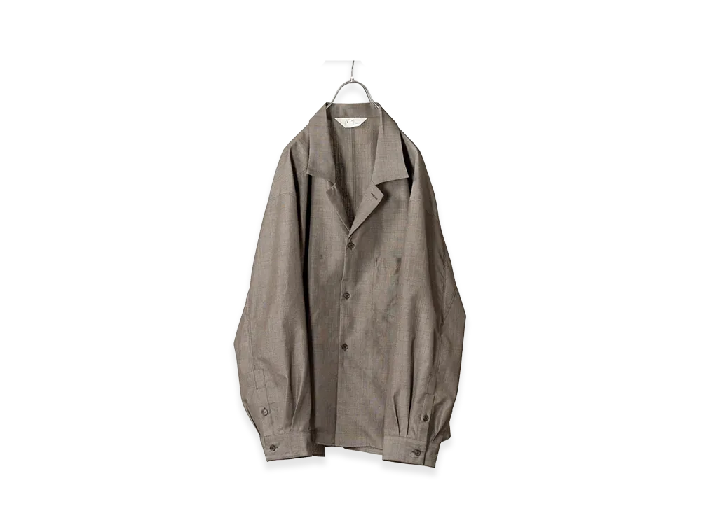 ANCELLM Wool Hakeme Tailored Shirt "Brown"
