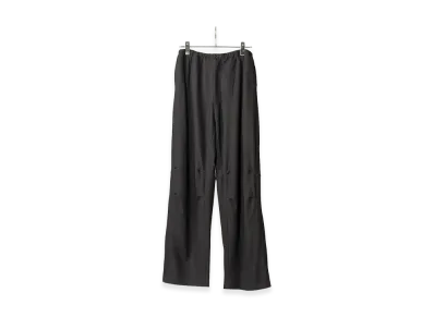 ANCELLM Wool Cut Knee Tuck Slacks "Black"