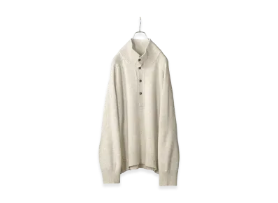 ANCELLM Button-Front Knit Blouson "Heather"