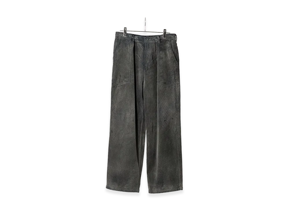 ANCELLM Aging Corduroy Baker Pants "Black"