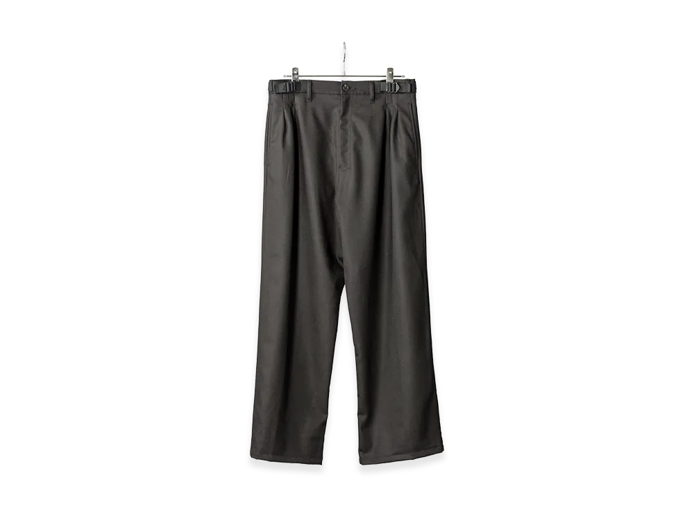 ANCELLM Belted Wool Slacks "Black"
