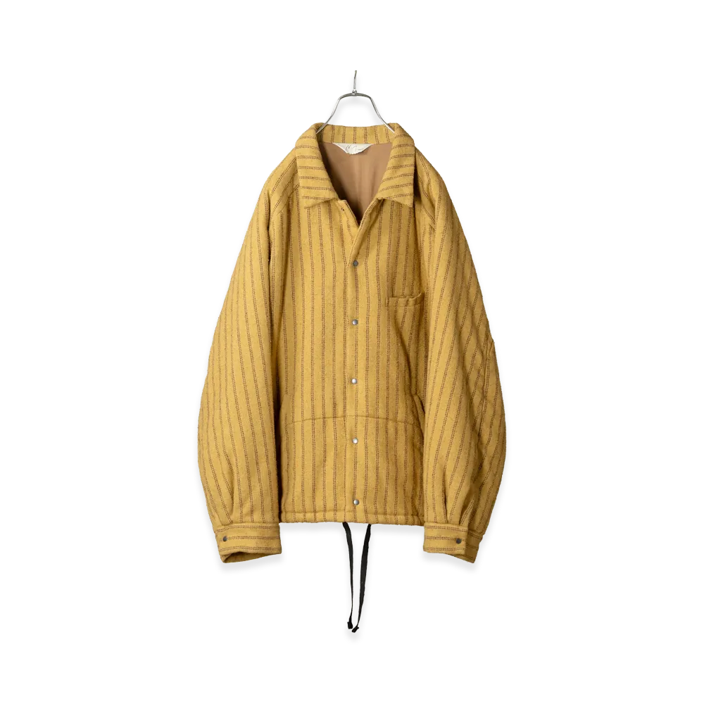 ANCELLM Stripe Padded Shirt "Mustard"