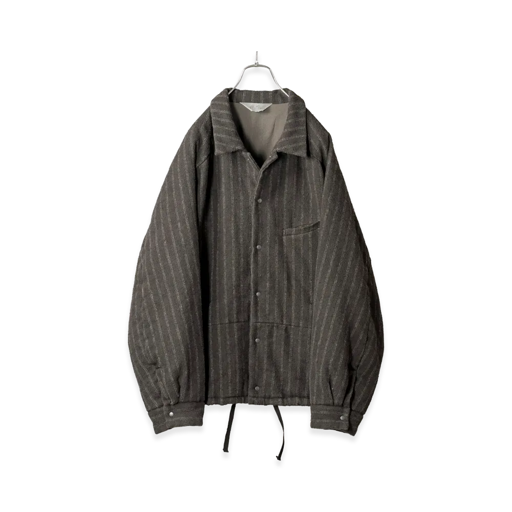 ANCELLM Stripe Padded Shirt "Black"