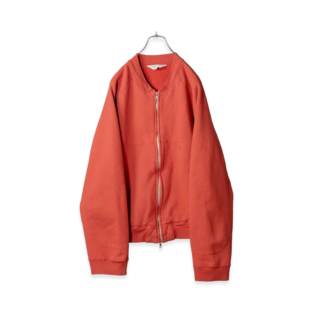 ANCELLM Fleece-Lined Sweat Varsity Shirt "Red"
