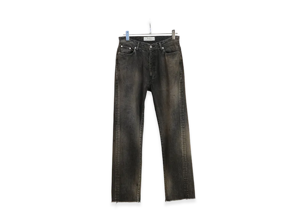 ANCELLM #07 Slim Straight 5P Denim Pants "Black"