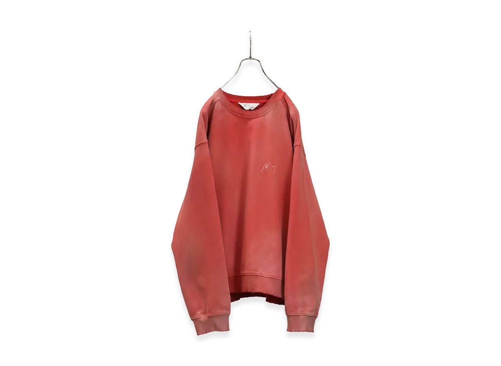 ANCELLM Unevenness Sweat Shirt "Red"