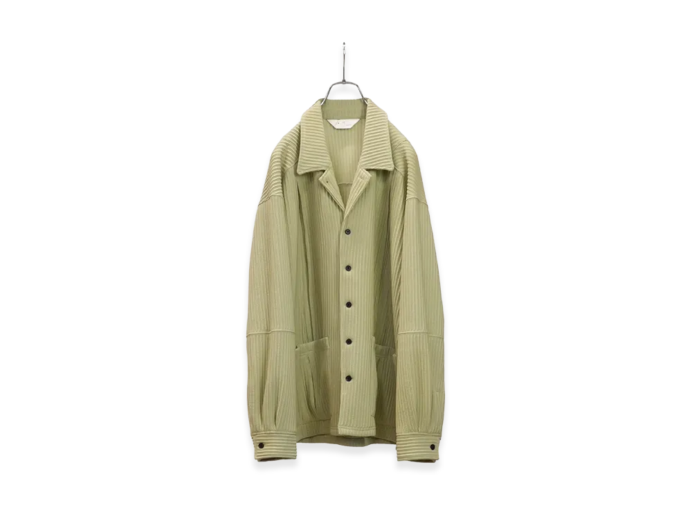 ANCELLM Wrinkled Stripe Shirt "Wasabi"