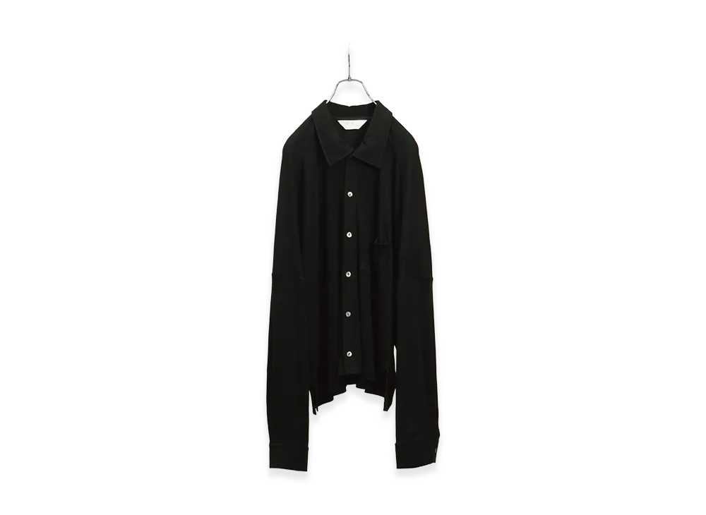 ANCELLM Cas/Sil Kimono Knit Shirt "Black"
