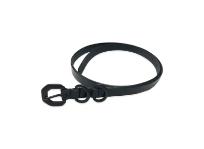 ANCELLM Narrow Leather Belt "Black"