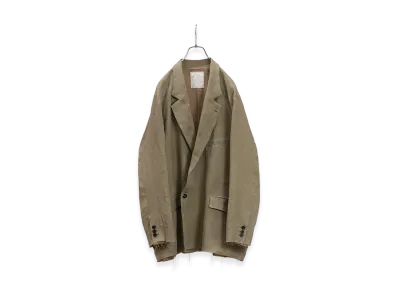 ANCELLM 100/S Linen Tailored Jacket "Khaki Beige"