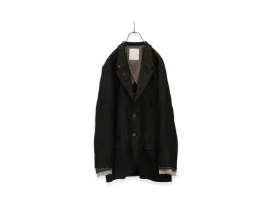 ANCELLM Layered Tailored Jacket "Black"