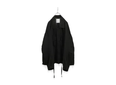 ANCELLM 100/S Linen Field Jacket "Black"