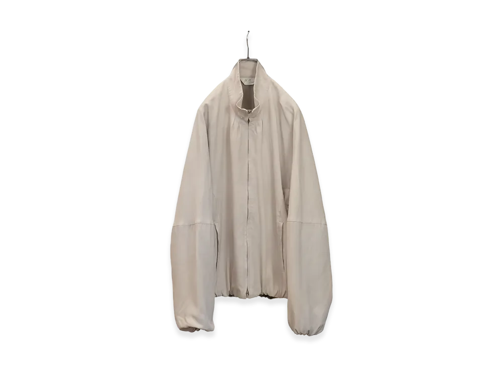 ANCELLM Tuck Kimono Blouson "Dark White"
